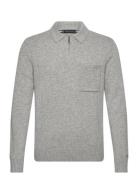 Lambswool Zip Polo Tommy Hilfiger Grey