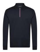 Ls Zip Interlock Reg Polo Tommy Hilfiger Navy