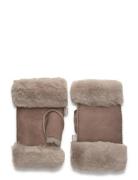 Rhsydney Shearling Half Mittens Rosemunde Brown