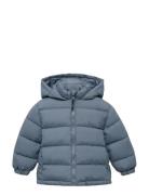 Hooded Liner Quilted Coat Mango Blue