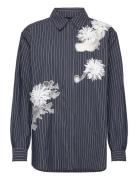 Cmshir-Shirt Is An Over D Shirt In A Pinstripe Material With Lace Cuto...