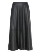 Vmolive Hw Coated Ankle Skirt Prm Vero Moda Black