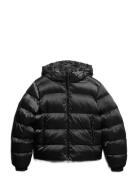 Hooded Luxe Sports Puffer Superdry Black
