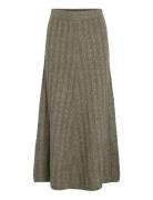 Virelli Ankle Cable Knit Skirt/Bfs Vila Brown