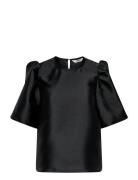 Onlmanny 2/4 Heavy Satin Top Wvn Cs ONLY Black