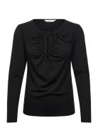 Slfslim Mia Ls Tie Top Selected Black