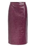 Objsalva Hw Pencil Pu Skirt E Aw Fair 25 Object Burgundy