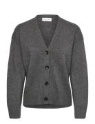 V-Neck Wide Cardigan Davida Cashmere Grey