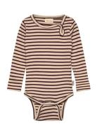 Body L/S Modal Striped Petit Piao Cream