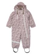 Pu Snow Suit 2 Zip - Aop Mikk-line Purple