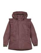 Jacket W. Frills Aop En Fant Purple