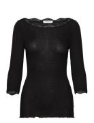 Rwbeatrice 3/4 S Boatneck T-Shirt Rosemunde Black