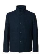 Slhrainar Wool Blend Jacket Noos Selected Navy