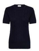T-Shirt Cable Davida Cashmere Navy