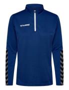 Hmlauthentic Half Zip Sweatshirt Woman Hummel Blue