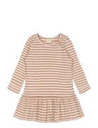 Dress L/S Modal Striped Petit Piao Patterned