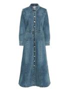 Gzviva Ls Long Dress Gestuz Blue