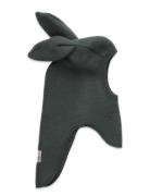 Balaclava Ears Wool Fleece Huttelihut Khaki