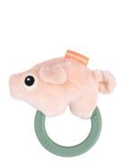 Sensory Rattle W/Teether Pigee Colour Mix D By Deer Pink