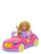 Chelsea Vehicle Set With Blonde Small Doll, Toy Car & Teddy Bear Acces...