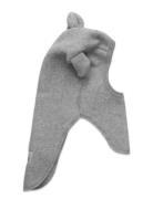 Balaclava Ears Cotton Fleece Huttelihut Grey