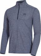 Hellner Nunis Halfzip Ls Tee Men Dress Blue Melange