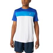 Asics Men's Race Short Sleeve Top Brilliant White/Monaco Blue