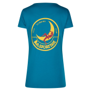 La Sportiva Climbing On The Moon T-Shirt W Turchese/Giallo