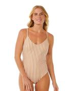 Rip Curl Women's Premium Cheeky Coverage One Piece Swimsuit Light Brow...