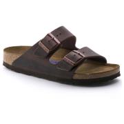 Birkenstock Women's Arizona Oiled Nubuck Leather Soft Footbed Narrow H...