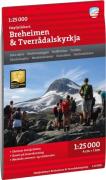 Calazo förlag Høyfjellskart Breheimen & Tverrådalskyrkja 1:25 000 NoCo...