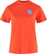 Fjällräven Women's Fox Boxy Logo Tee Flame Orange