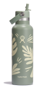 Hydro Flask 621ml Standard Flex Straw Cap Botanical Bliss Agave
