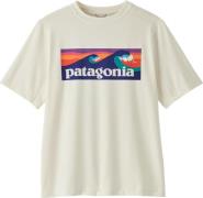 Patagonia Kids' Capilene Silkweight T-Shirt Boardshort Logo: White