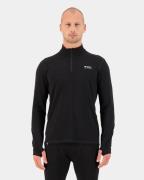 Mons Royale Men's Cascade Merino Base Layer 1/4 Zip Long Sleeve Black