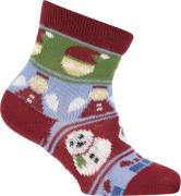 Melton Snowman Socks Str 27/30 - Sundried Tomato Strømper Bomuld hos M...