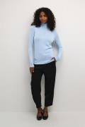 Kaffe Astrid Roll Neck Kvinde Celestial Blue Kortærmede T-shirts Regul...