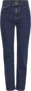 Pieces Pckelly MW Straight Jeans Db502 NOO Kvinde Blå Straight Jeans S...