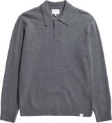 Norse Projects Norse Standard Merino Lambswool Polo Mand Grey Melange ...