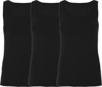 Decoy Decoy Singlet, 3pack Gots Kvinde Sort Tanktoppe Str L - hos Maga...