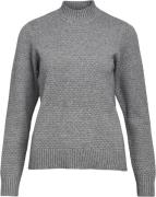 Object Objfenya RE L/S Knit Pullover Noos Kvinde Medium Grey Melange T...