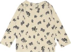 PETIT PIAO Tshirt L/S Printed Str 80 cm - Elderberry Aop Langærmede T-...