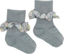 GoBabyGo Nonslip Socks - Bamboo / Liberty Str 6-12m (siz - Dusty Blue ...