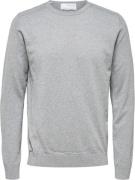 Selected Homme Slhberg Crew Neck B Noos Mand Grå Sweaters Str L - hos ...