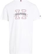 Tommy Hilfiger H Print Regular TEE SS Str 5 år / 110 cm - White Kortær...