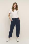 Kaffe Kamerle Pants Suiting Kvinde Midnight Marine Bukser Med Brede Be...