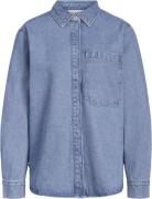 JJXX Jxjama RLX LS Overshirt AW DNM SN Kvinde Medium Blue Denim Langær...