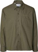 Selected Homme Slhboxypaper Touch Shirt LS Mand Kalamata Langærmede Sk...