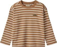 Wheat Langærmet Tshirt Malthe Str 3 år / 98 cm - Caramel Stripe Langær...