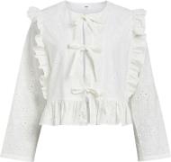 Object Objcilie L/S TOP DIV Kvinde Cloud Dancer Toppe Str 40 - hos Mag...